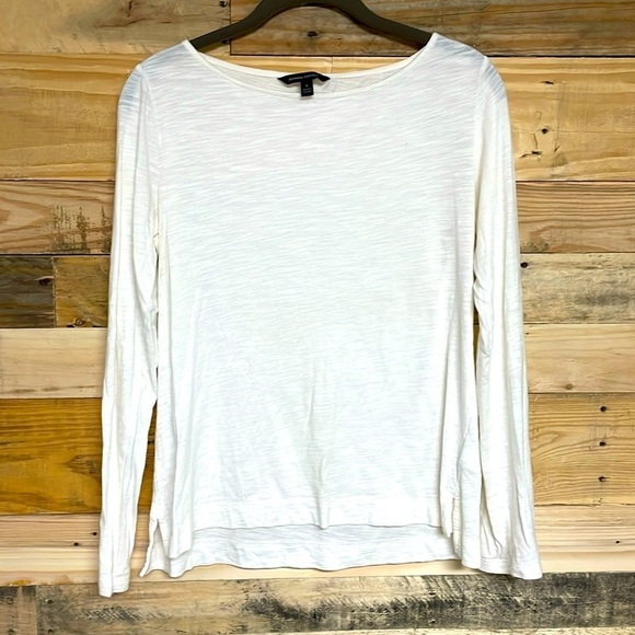 Banana Republic size small white long sleeve cotton relax fit soft stretch shirt - Picture 1 of 5